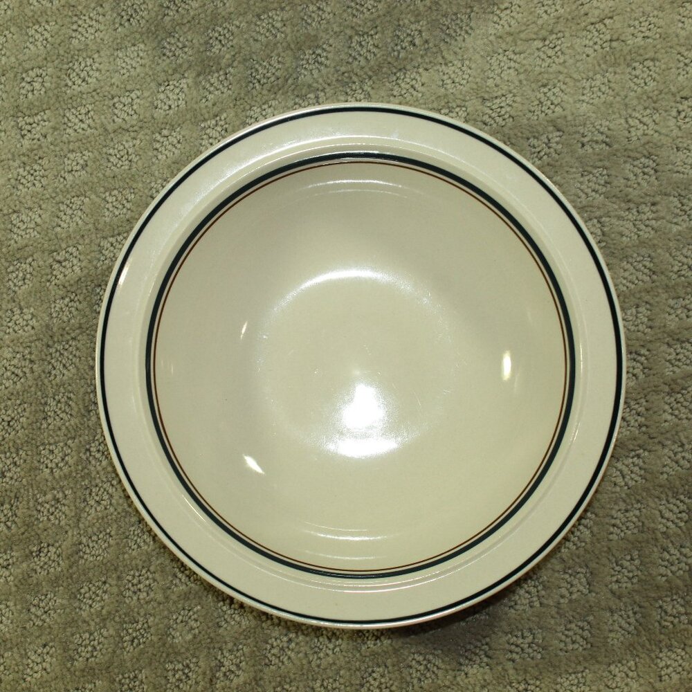 Epoch Symmetry Blue Chintz 163 9.25" Rimmed Serving Bowl
